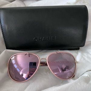 Chanel pink sunglasses
